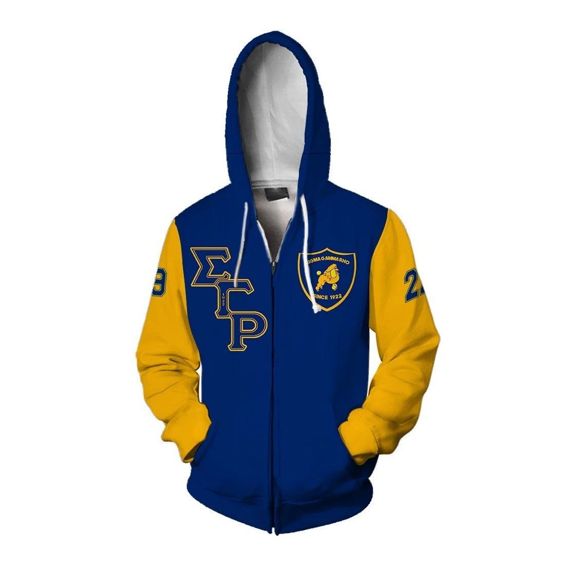 Sorority Hoodie – Sigma Gamma Rho Simple Poodle Zip Hoodie