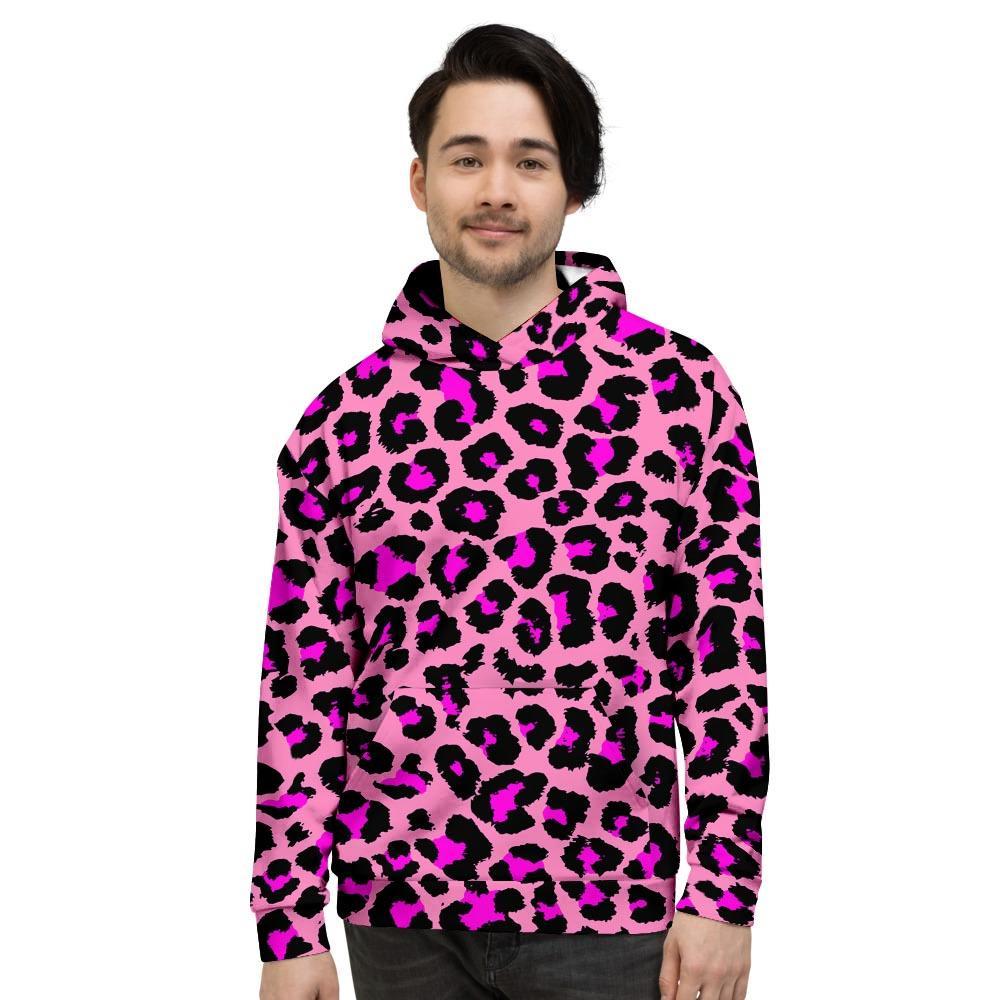 Pink Cheetah Leopard Men’S Hoodie