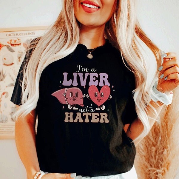 Retro Nurse Valentine’s Day Shirt | Liver Not A Hater Tshirt, Peds Picu Pediatric GI Rn Hepatologist Gastroenterologist, Funny Medical Tees