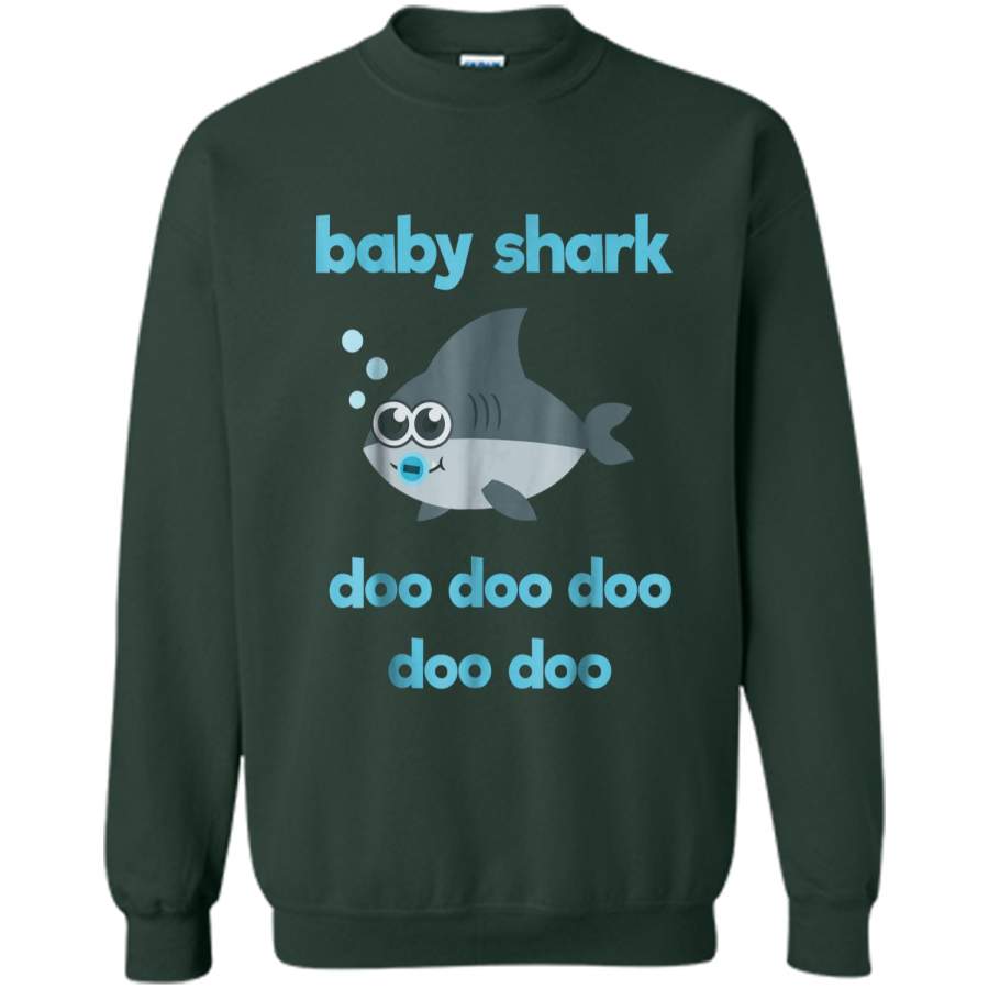 Baby Shark Doo Doo Doo Doo Shark Song  Printed Crewneck Pullover Sweatshirt