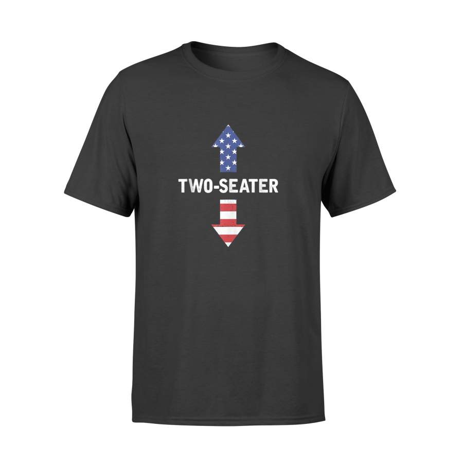 YOLOstuff Two Seater Arrow 4th Of July American Flag Two Seater T-shirt