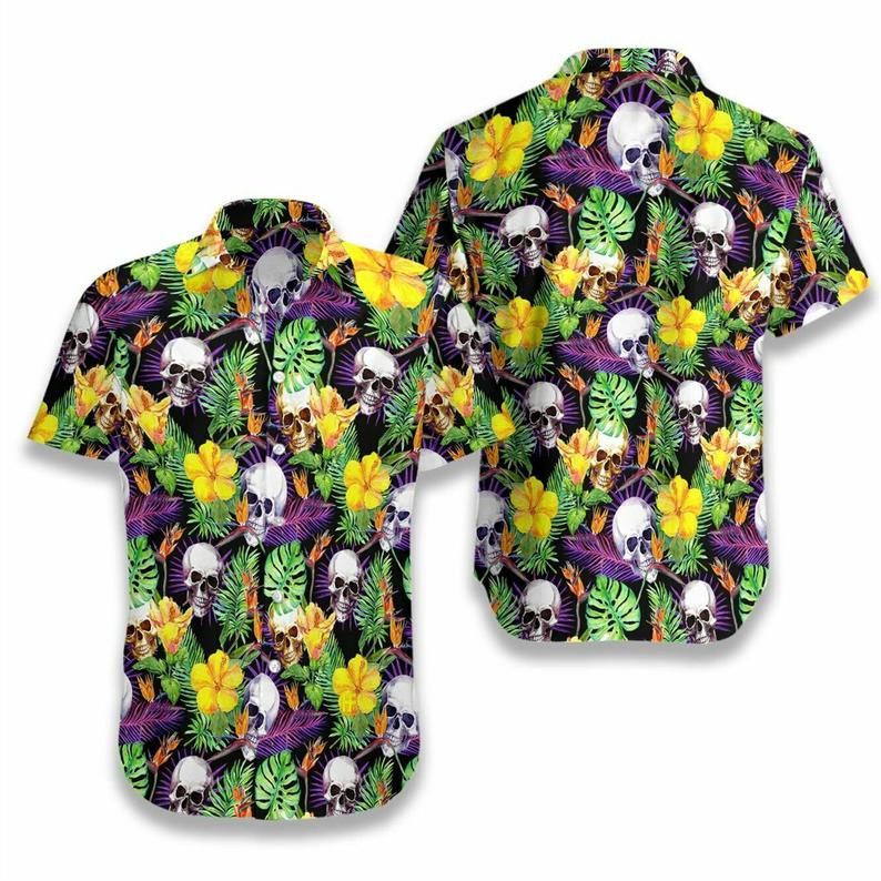 Skull Tropical Multicolor Nice Design Hawaii Shirt Ha31757