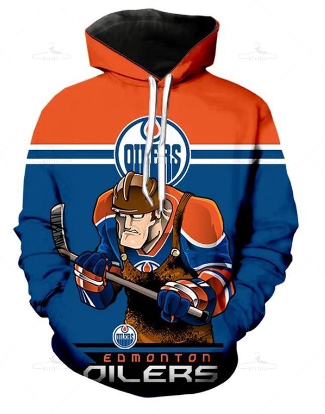 Edmonton Oilers Hoodie 3D Ultra-Cool Long Sleeve Gift S