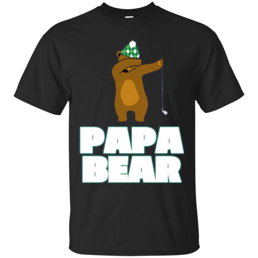 DABBING PAPA BEAR FUNNY GOLF T-SHIRT GOLFING CUTE SHIRT