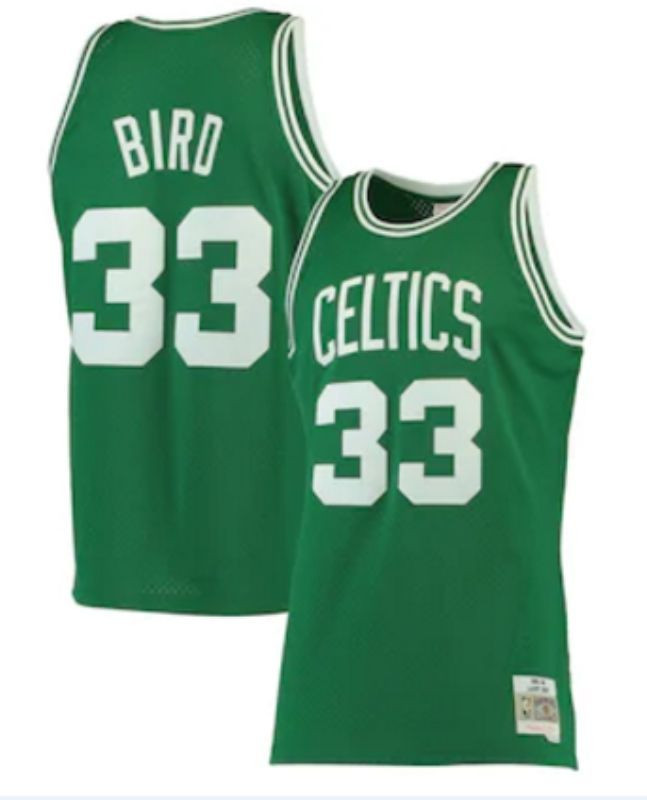 Boston Celtics Larry Bird #33 NBA Tribute Green Jersey