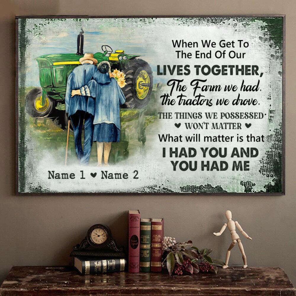 Famille Gift – Famer Old Couple – Farmer Customized Poster & Canvas