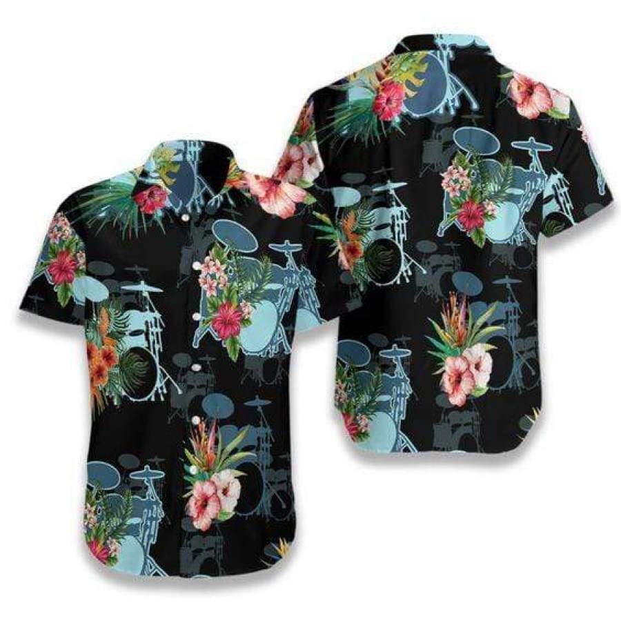 Hawaii Aloha Shirts Amazing Musical Instruments Drum Ha60332