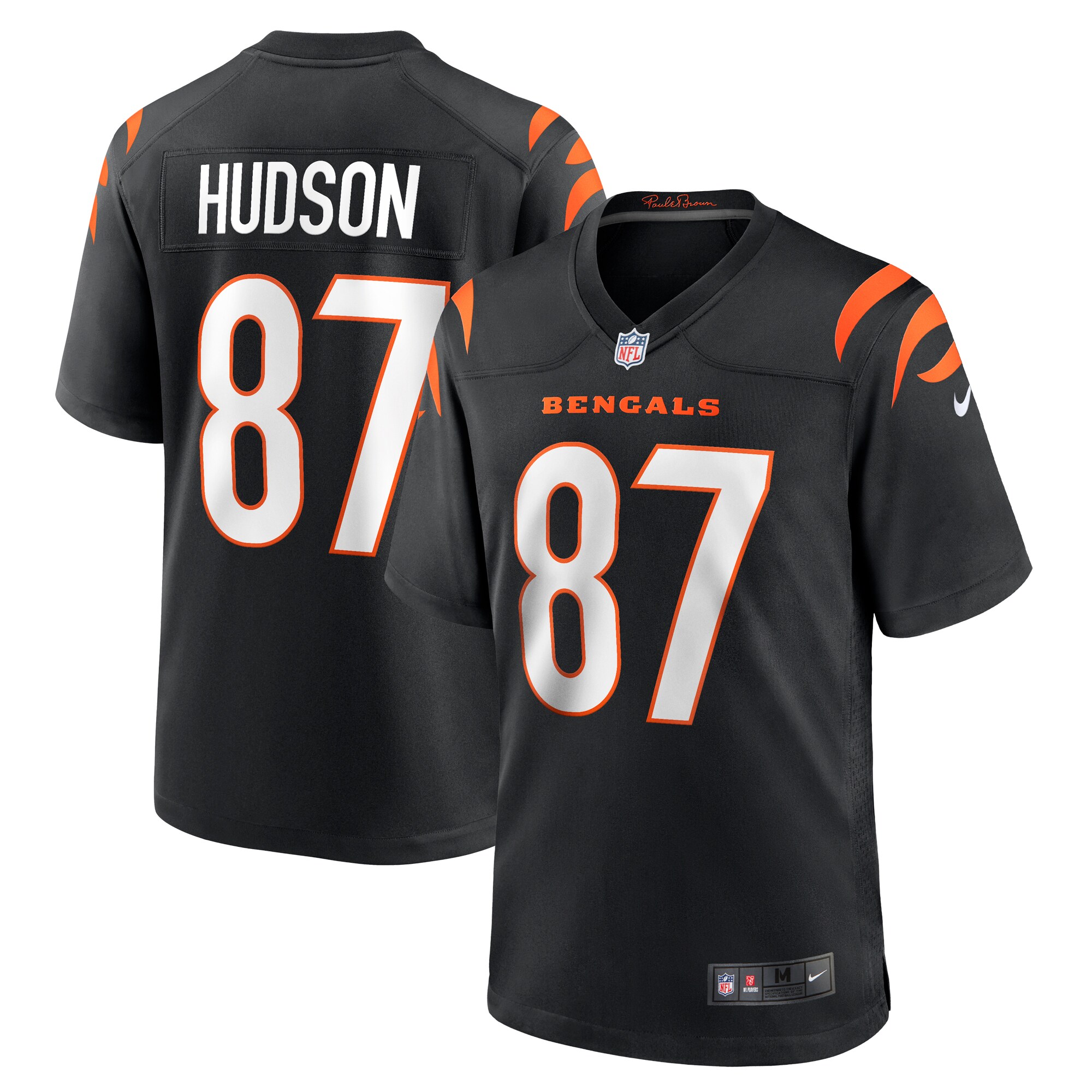 Tanner Hudson Cincinnati Bengals Home Game Player Jersey – Black