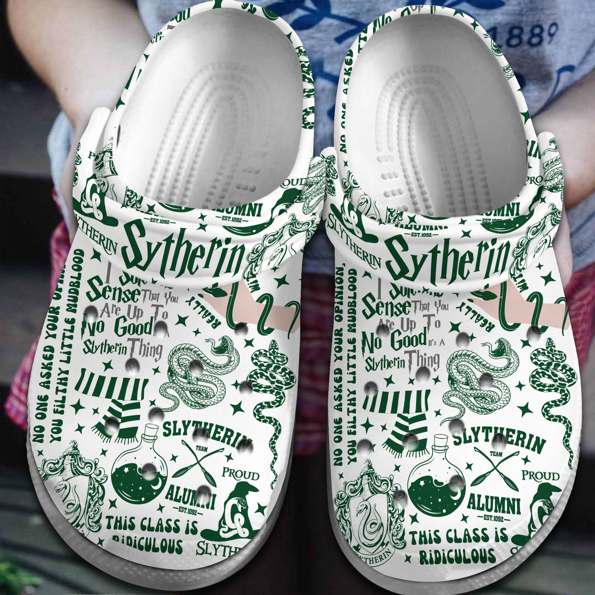 Harry Potter Movie Sytherin Crocss Clogs For Men Women And Kid Zec71G30