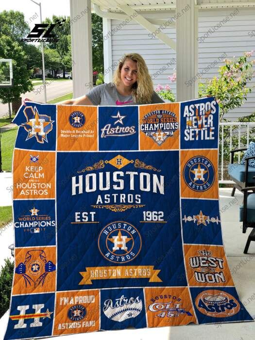 Houston Astros 3D Quilt Blanket, Fleece Blanket