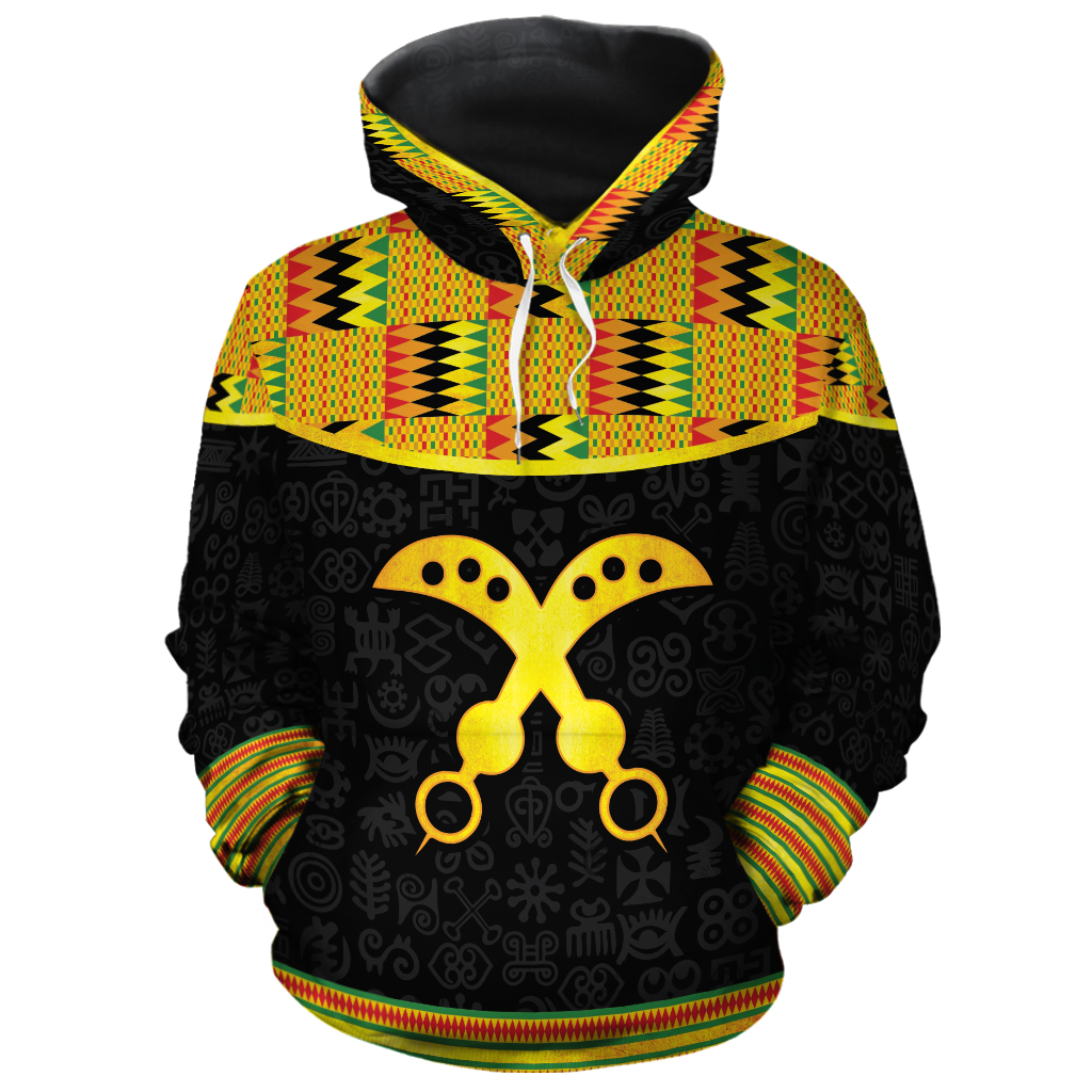 Greek Life Hoodie – Printed Kente Akofena Hoodie