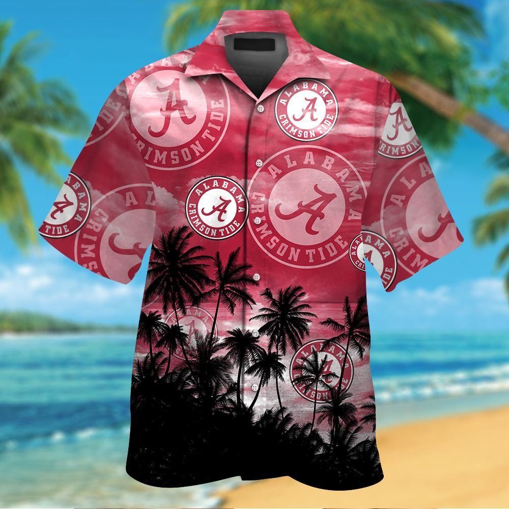 Women Kids Men Alabama Crimson Tide Hawaiian Tropical Short Sleeve