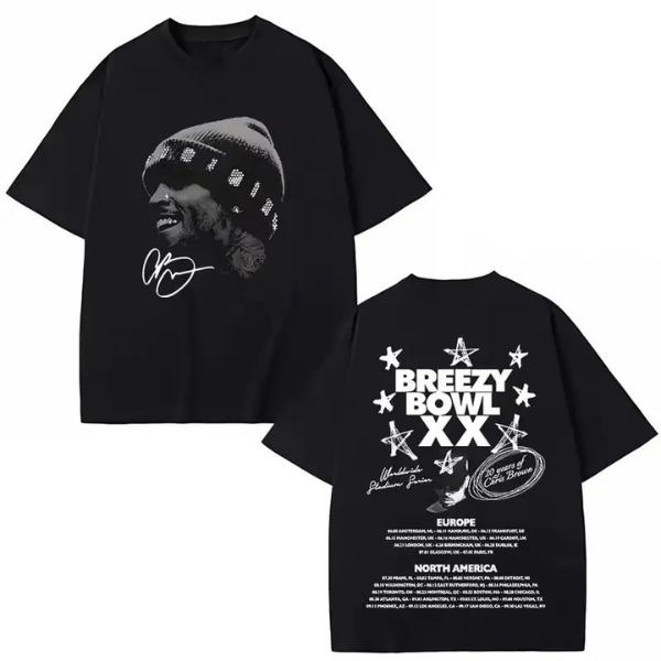 Chris Brown Breezy Bowl XX Tour 2025 2 Sided T-Shirt, Chris Brown Album Shirt, Chris Brown Fan Gift, Chris Brown Merch Shirt