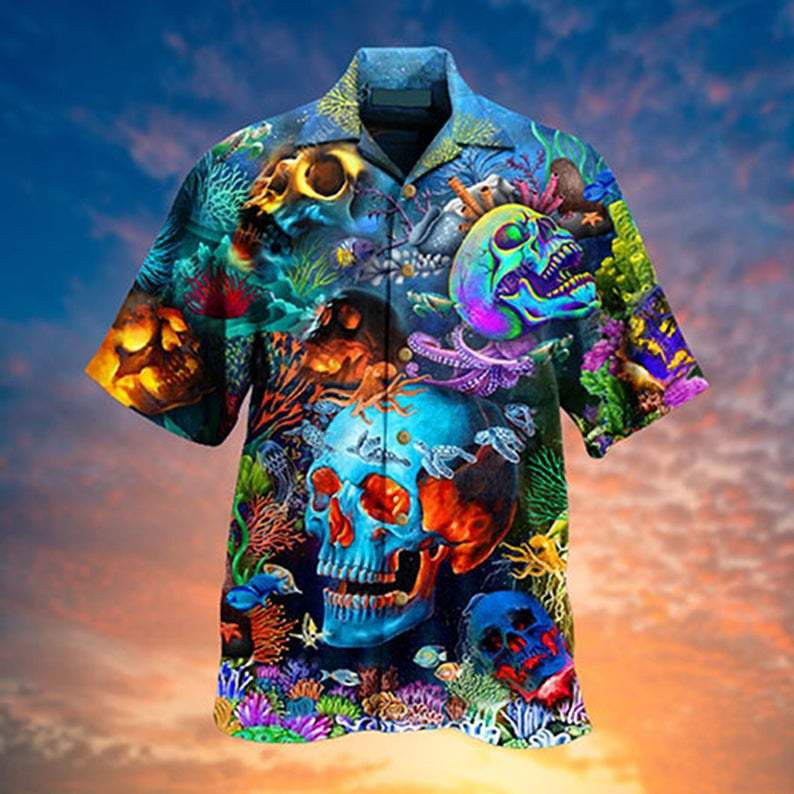 Skull Hippie Hawaii Aloha Shirts Kv Ha9268