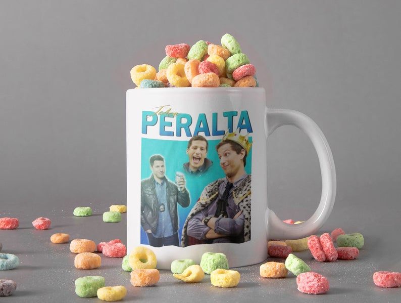 White Mug Jake Peralta Mug Andy Samberg Mug Brooklyn 99 TV Show Mug Brooklyn Nine Nine Mug Retro Vintage Mug Premium Sublime Ceramic Coffee Mug H99