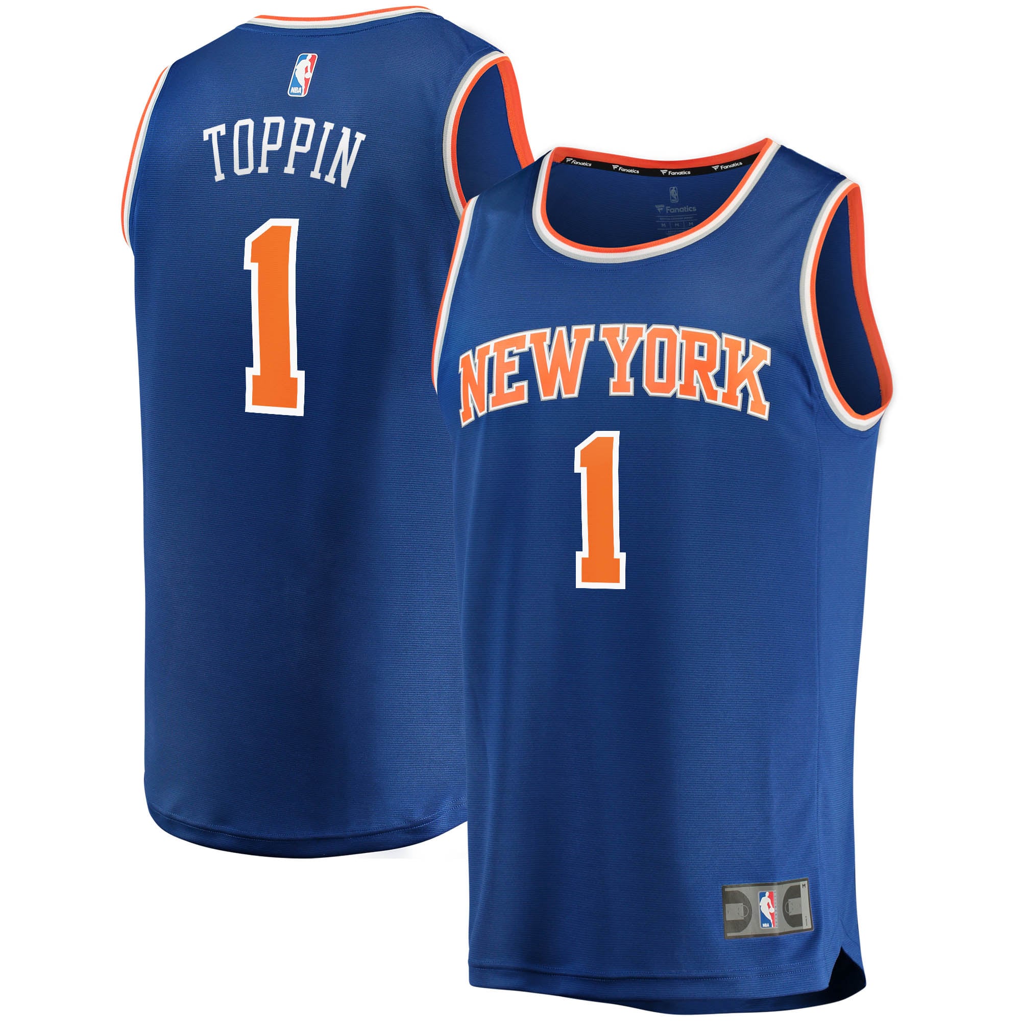 Obi Toppin New York Knicks Fast Break Jersey – Icon Edition – Blue