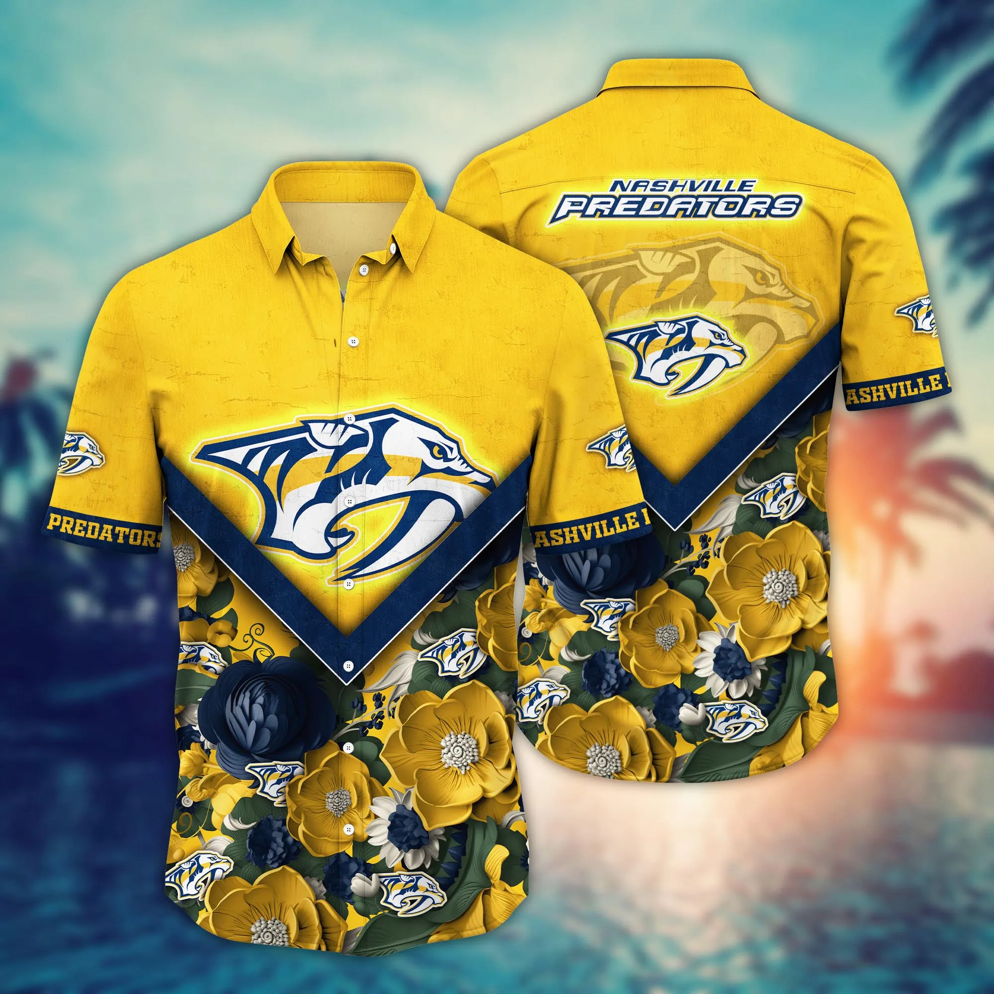 Nashville Predators Nhl Hawaiian Shirt Custom Music Festivals Aloha Shirt