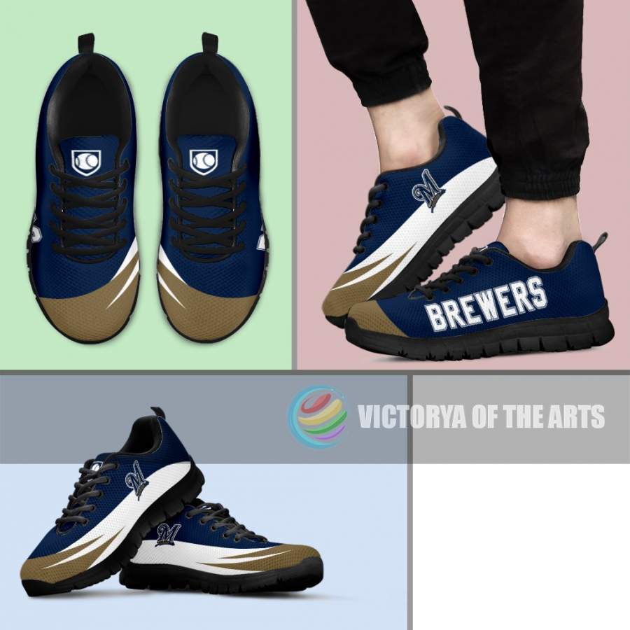 Awesome Gift Logo Milwaukee Brewers Sneakers