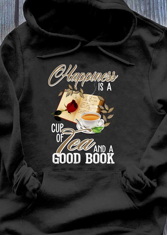 Happiness Is A Cup A Tea And A Good Book Gift Standard Hoodie