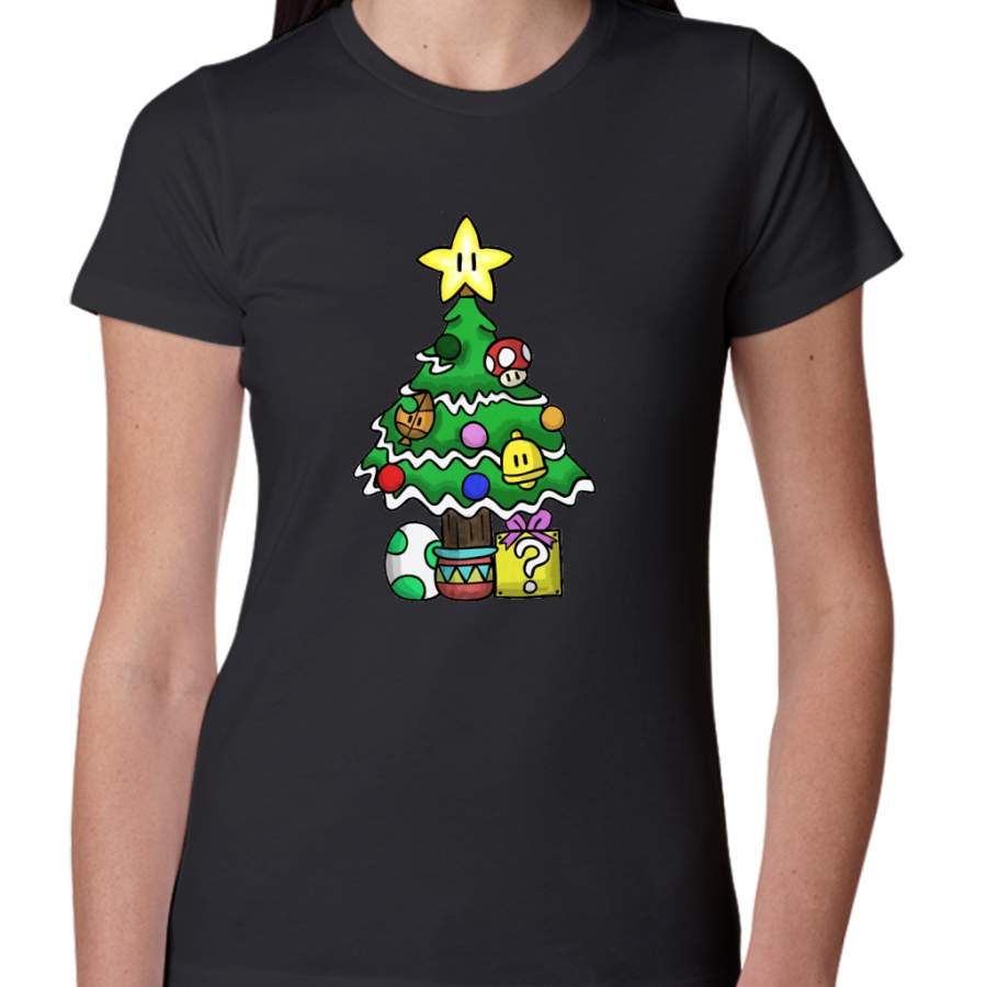 Super Mario – Mushroom Kingdom Christmas (Old) Women T-Shirt