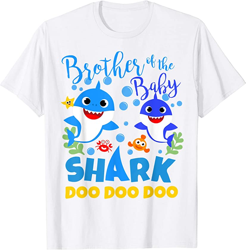 Brother of the Baby Shark Boy Blue Family Gift Doo Doo Doo T-Shirt