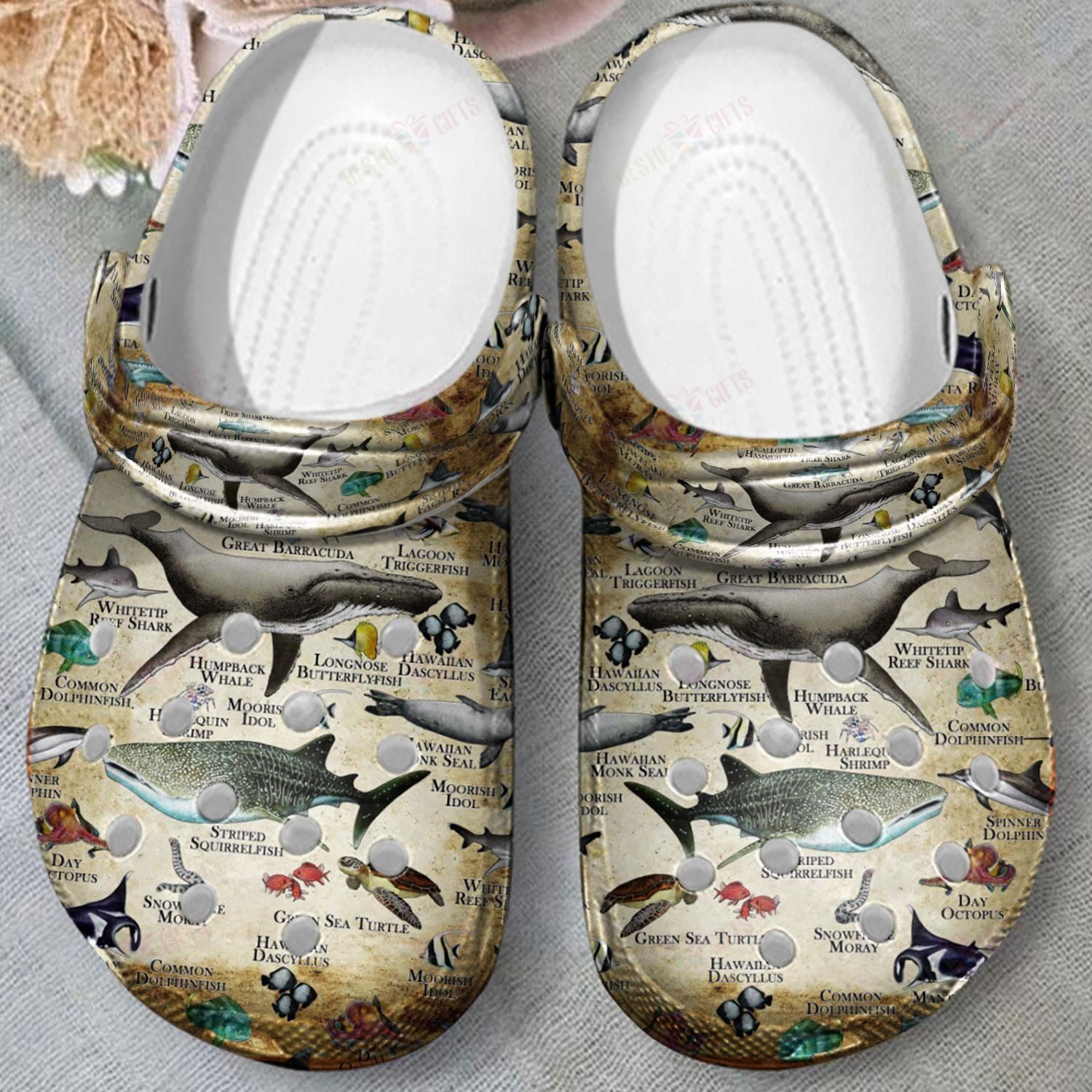 Hawaiian Animals Crocs Classic Clogs Shoes