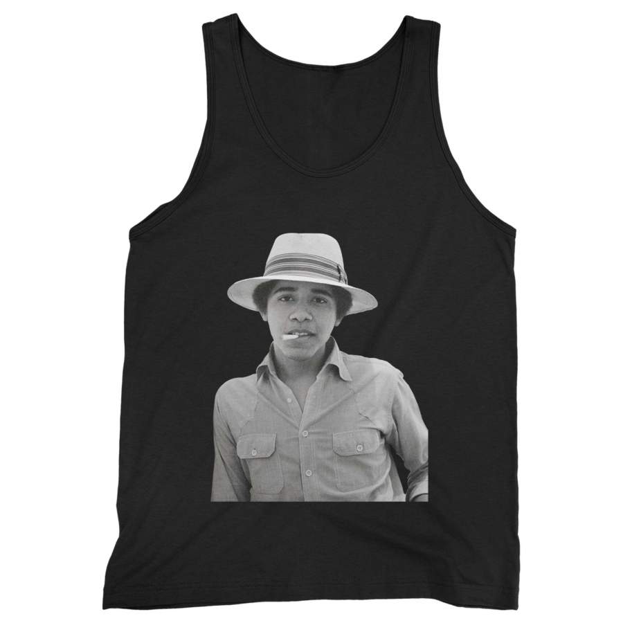 Barack Obama Pose Smoked Man’s Tank Top