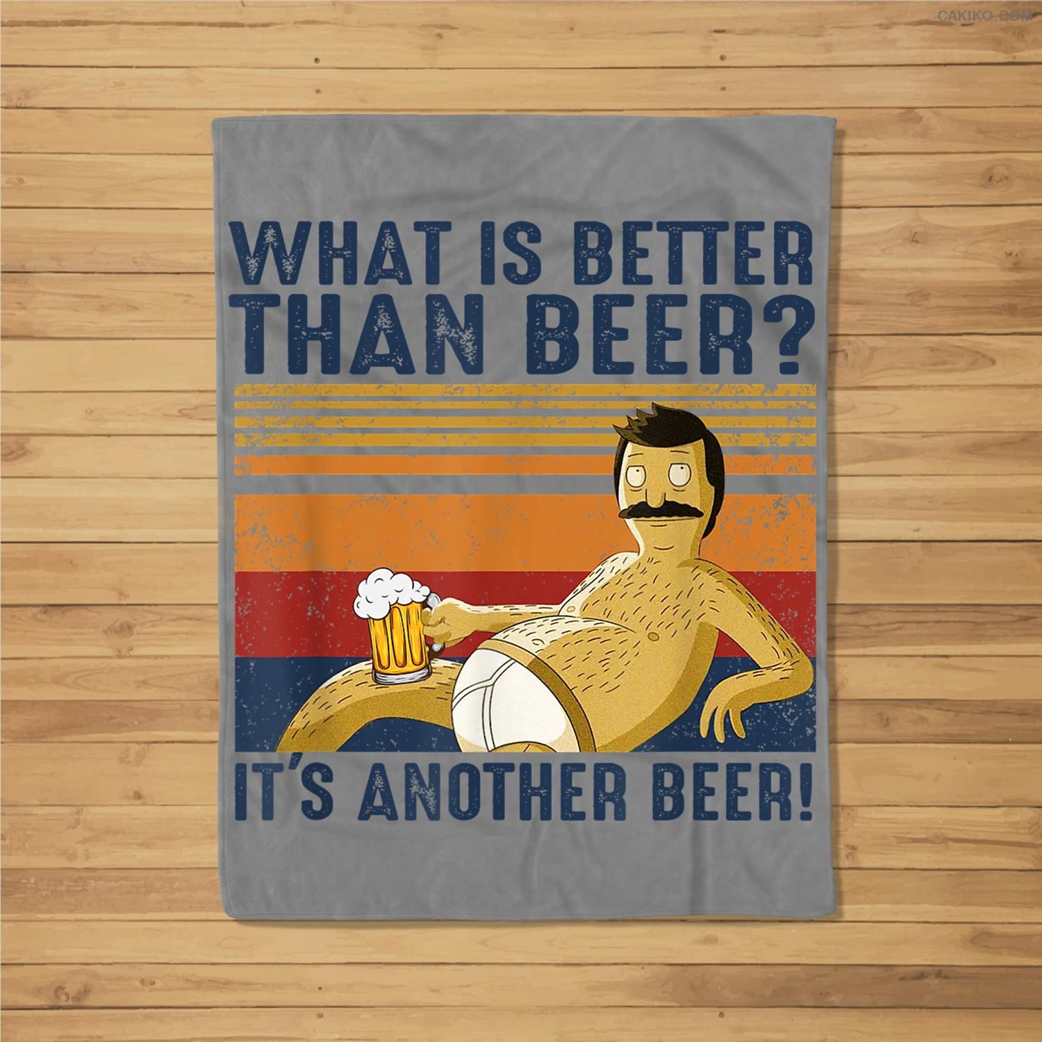 Funny Beer Belly Man What Is Better Than Beer Another Beer Fleece Blanket