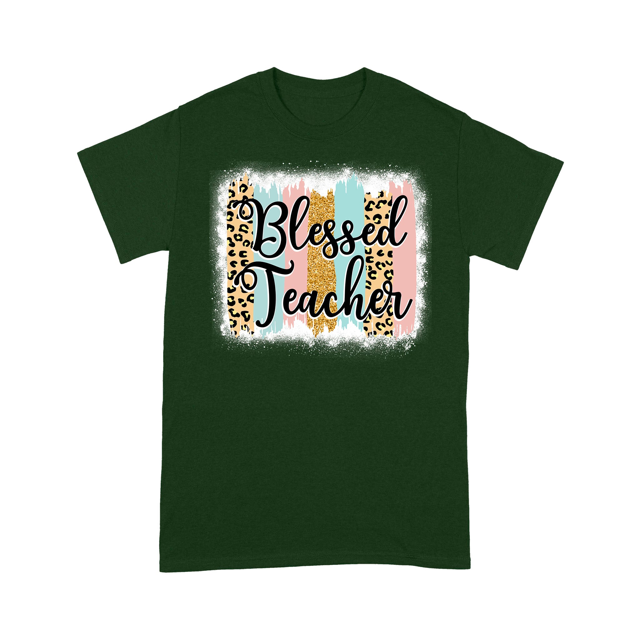 Blessed Teacher Boho Leopard T-Shirt – Premium T-Shirt