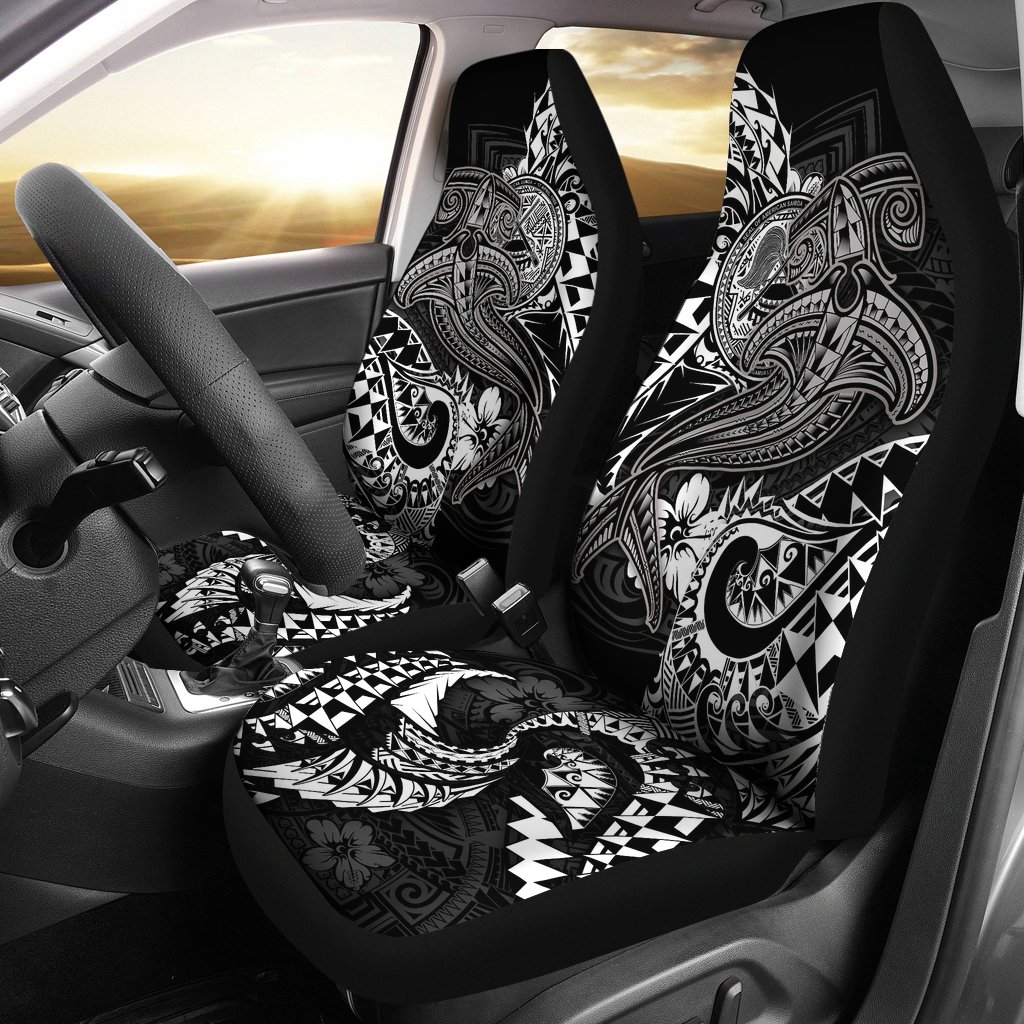 American Samoa Car Seat Covers Polynesian White Shark