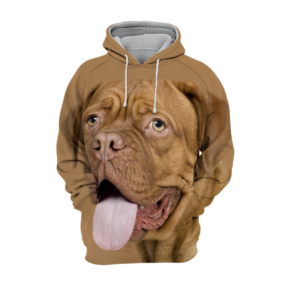 Unisex 3D Graphic Hoodies Animals Dogs Bordeaux Mastiff Happy