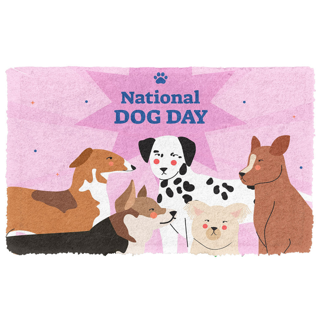 Gearhumans 3D National Dog Day Custom Doormat