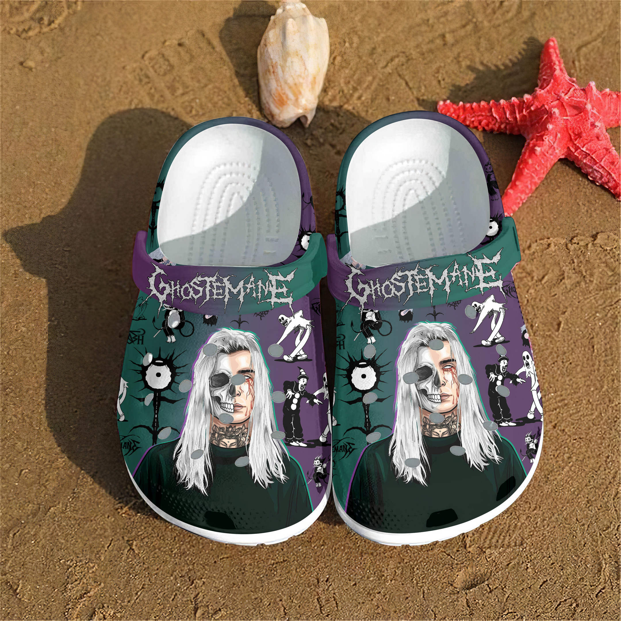 Premium Ghostemane Music Crocs Crocband Clogs Shoes Comfortable For Men Women and Kids 2