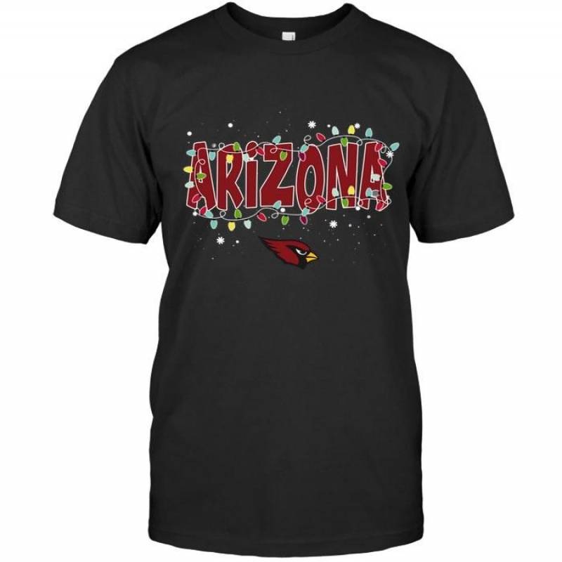 Arizona Cardinals Christmas Fairy Lights T Shirt