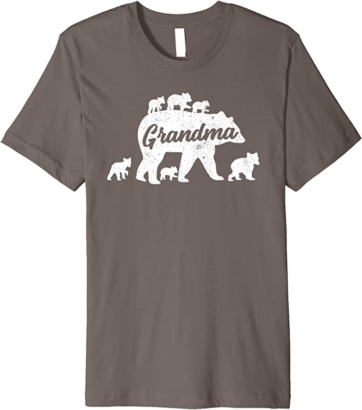 Vintage Grandma Bear with 6 Cub Mother’s Day Premium T-Shirt