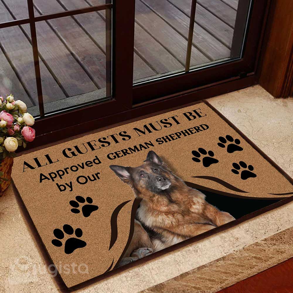 All Guests Must Be Approved By Our German Shepherd 01 All Over Printing Doormat Pre2290