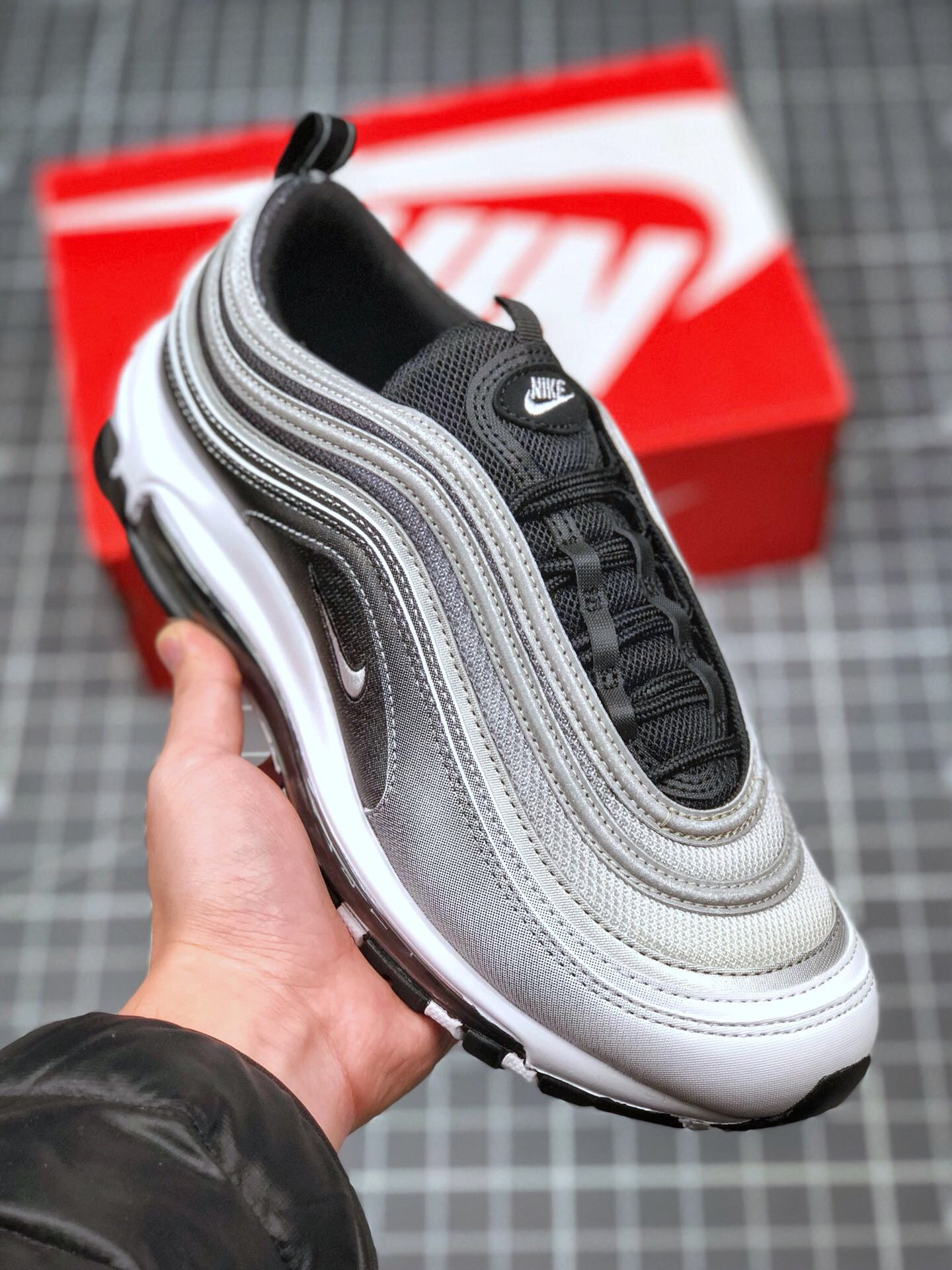 Nike Air Max 97 BlackBlack-Reflect Silver-White 5339619