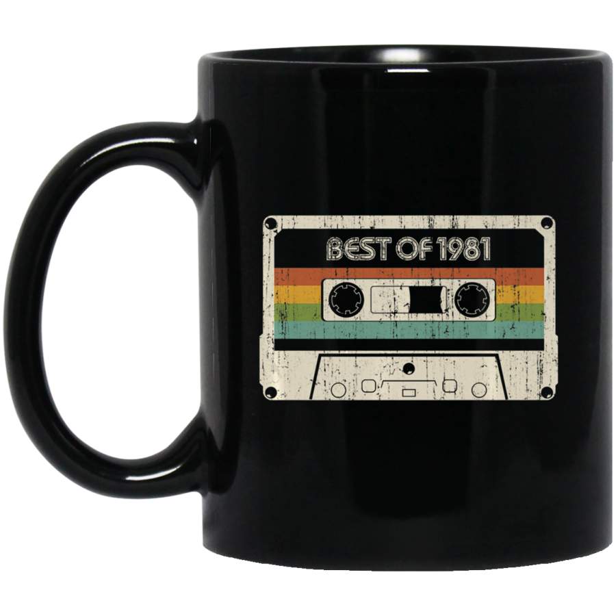 Vintage Best of 1981 38th Birthday Cassette Coffee Mug