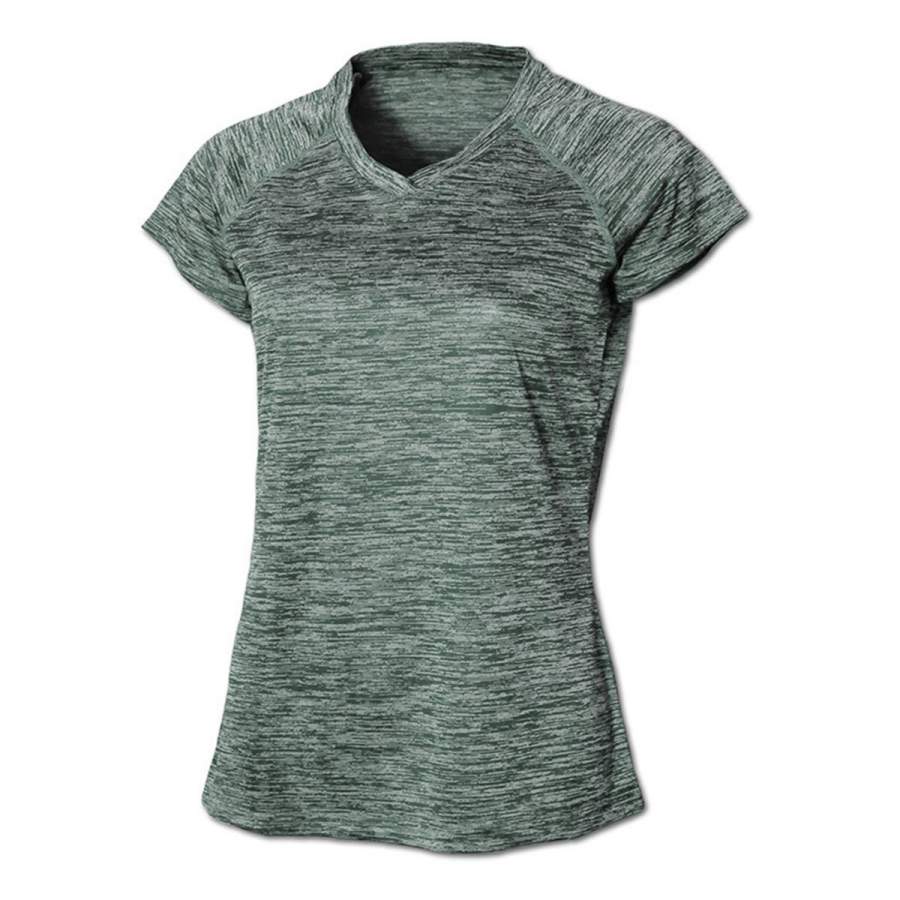 BAW Women’s Dark Green Vintage Heather Dry-Tek Short Sleeve Shirt