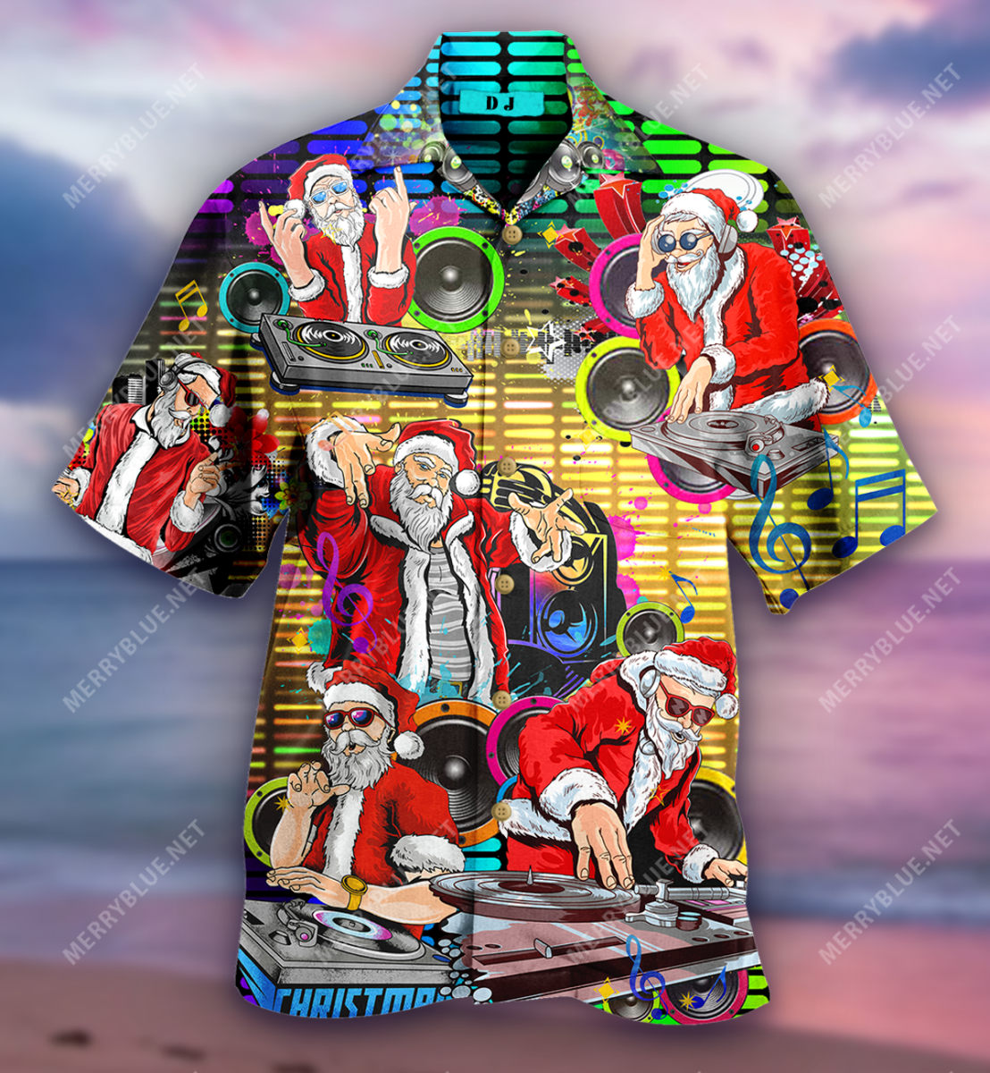 Live Dj Music Christmas Night Party Unisex Hawaii Shirt Ha87051