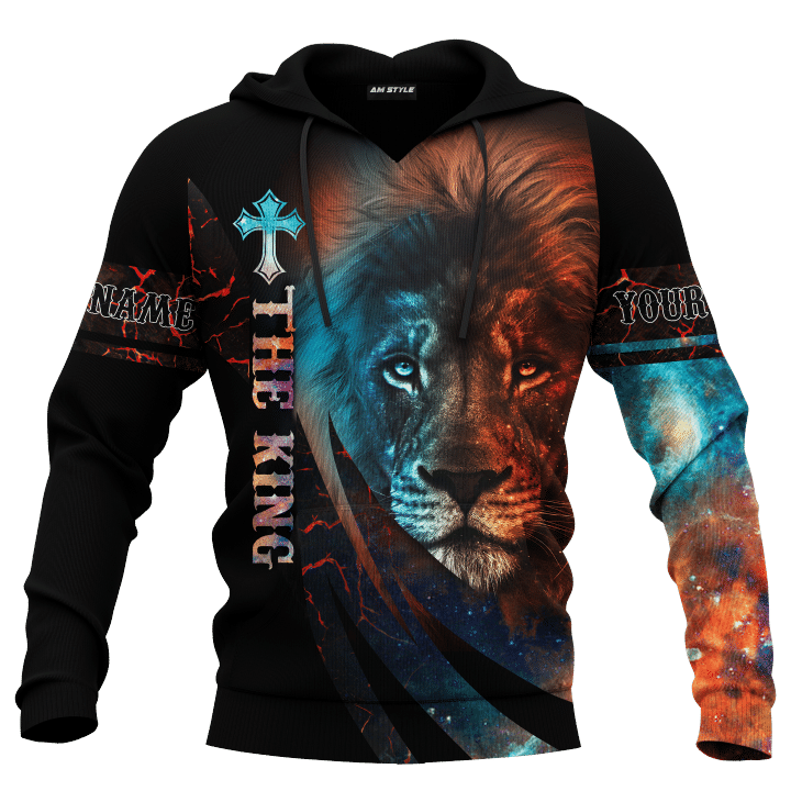 The King Jesus Lion Customized 3D All Over Printed Hoodie, Jesus Shirt, Jesus Gift, Religious Shirt