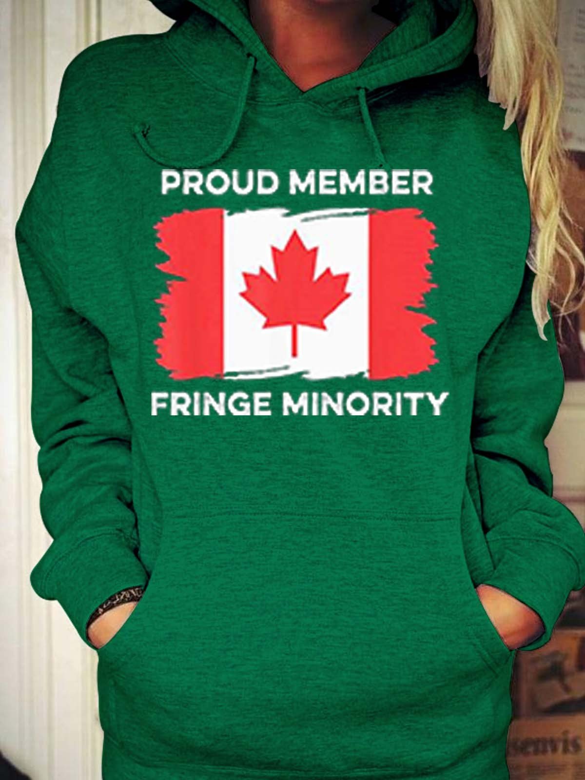 Women’S Proud Member Fringe Minority Canadian Truckers Canada Truck Hoodie Sweatshirt