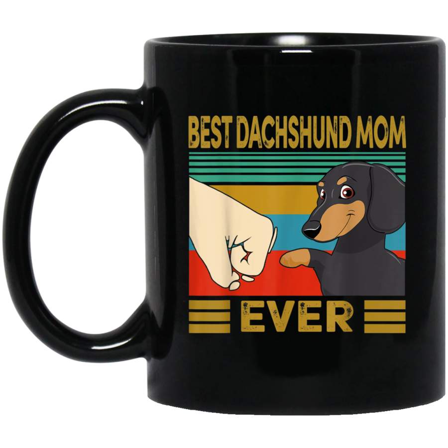 Vintage Best Dog Dachshund Mom Ever Bump Funny Gifts Women Mug