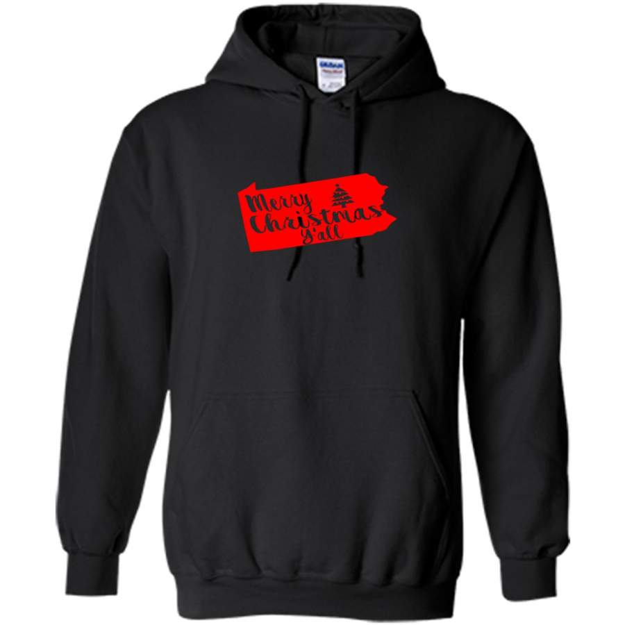 Merry Christmas Y’all Pennsylvania Lover – Gildan Heavy Blend Hoodie