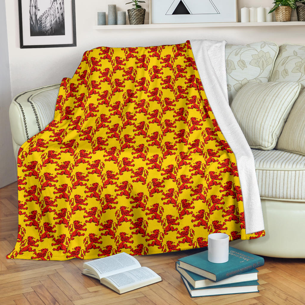 1Stscotland Blanket Scottish Lion Repeating Pattern A7