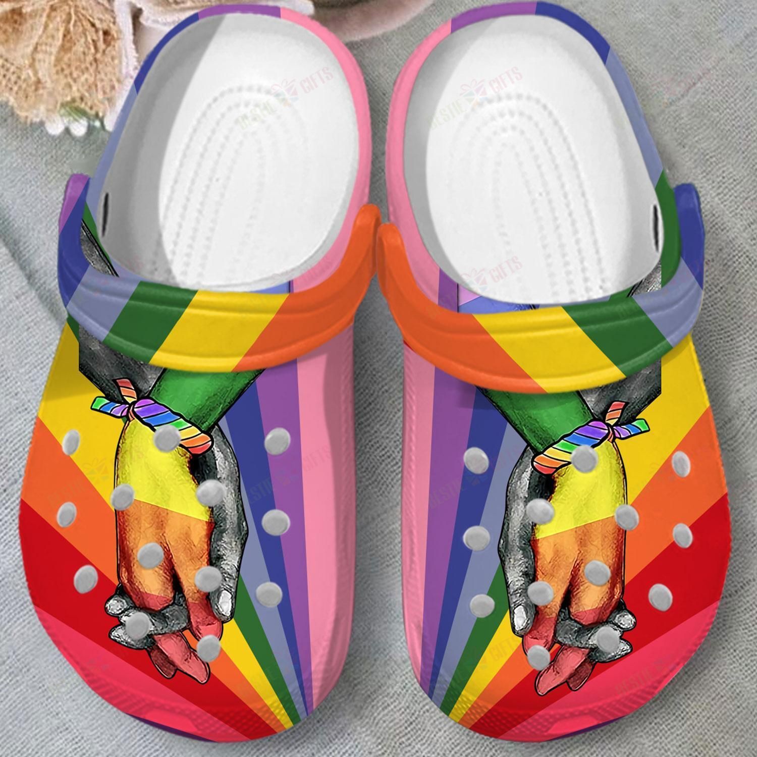 Classic Rainbow Crocs Classic Clogs Shoes – Justbeperfect_Shop