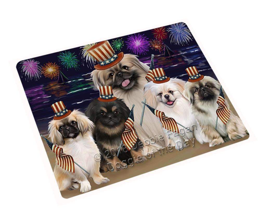 4Th Of July Independence Day Firework Pekingeses Dog Blanket Blnkt56154 (37X57 Sherpa)