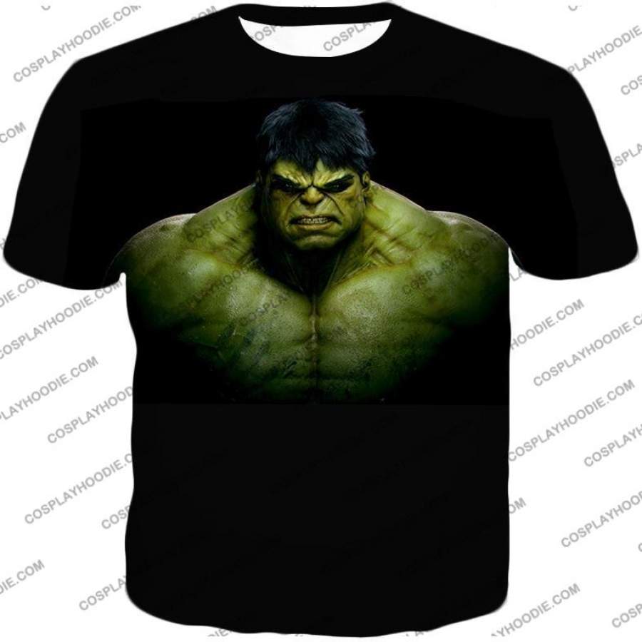 Amazing Superhero Hulk Cool Black T-Shirt HU005