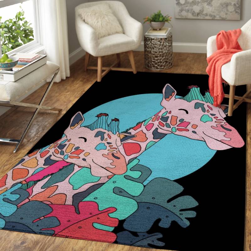 The 2 giraffes  – Animals Area Rug Carpet