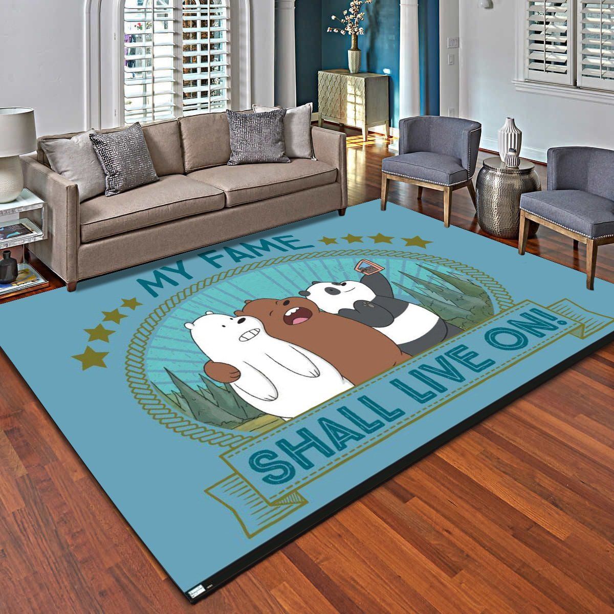 We Bare Bears Fame Area Rugs, Living Room Carpet